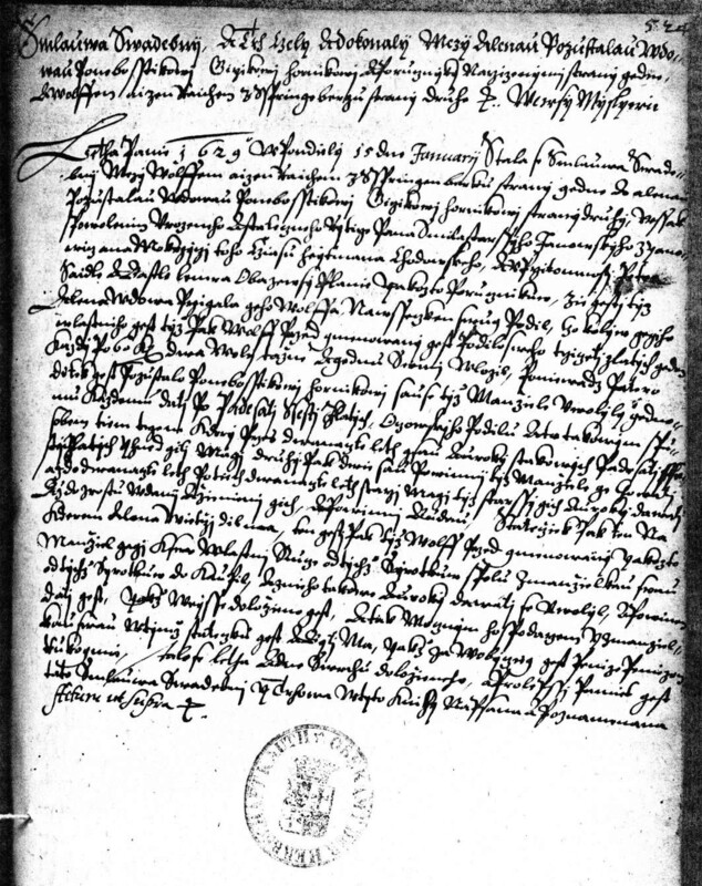 Ehevertrag 1629